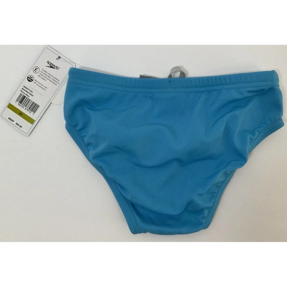 NWT Men's Speedo Vibe Collection Eco Endurance Brief Swim Trunks Picton Blue 24